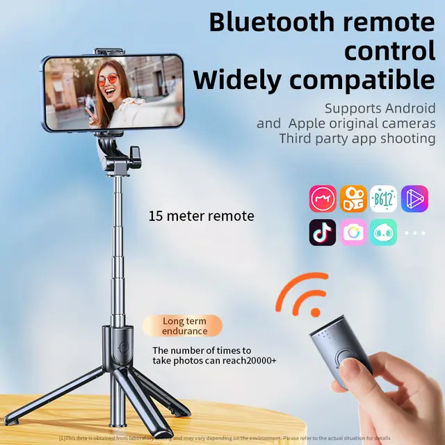 Selfie bâton mini trépied support de téléphone portable caméra mobile pliant Bluetooth télécommande