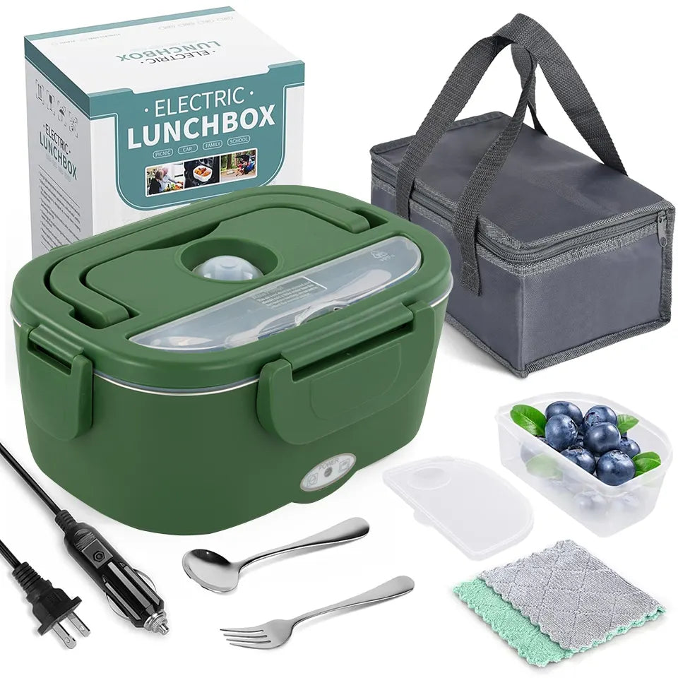 2 en 1 réchauffeur d'aliments portable boîte à lunch électrique pour voiture camion bureau à domicile